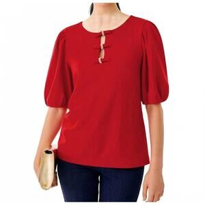 NEW LILLY PULITZER ethenia knit top in cranberry red